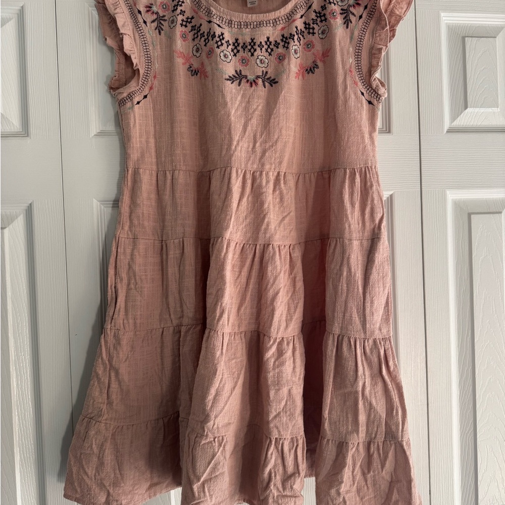 Knox Rose Blush Embroidered Kids Dress